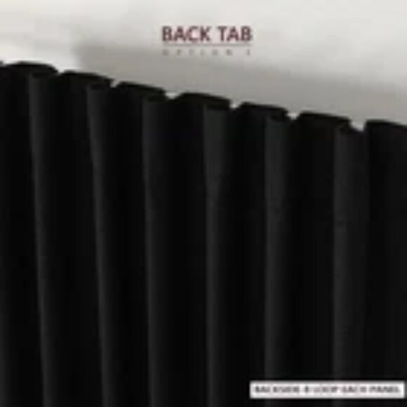 Airwill Blackout Curtains, Thermal 52W x 84L (2 panels) Black Back Tab - Picture 2 of 4